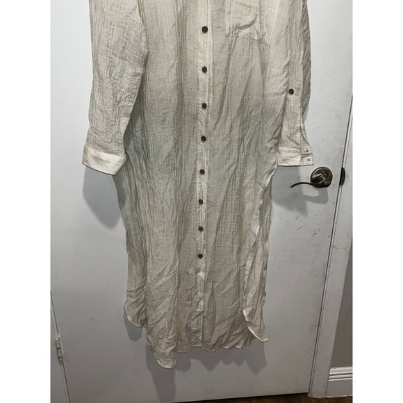 Torrid Ivory Buttom Up  Gauze Kimono Dress  Women's Size  2x - Picture 5 of 10